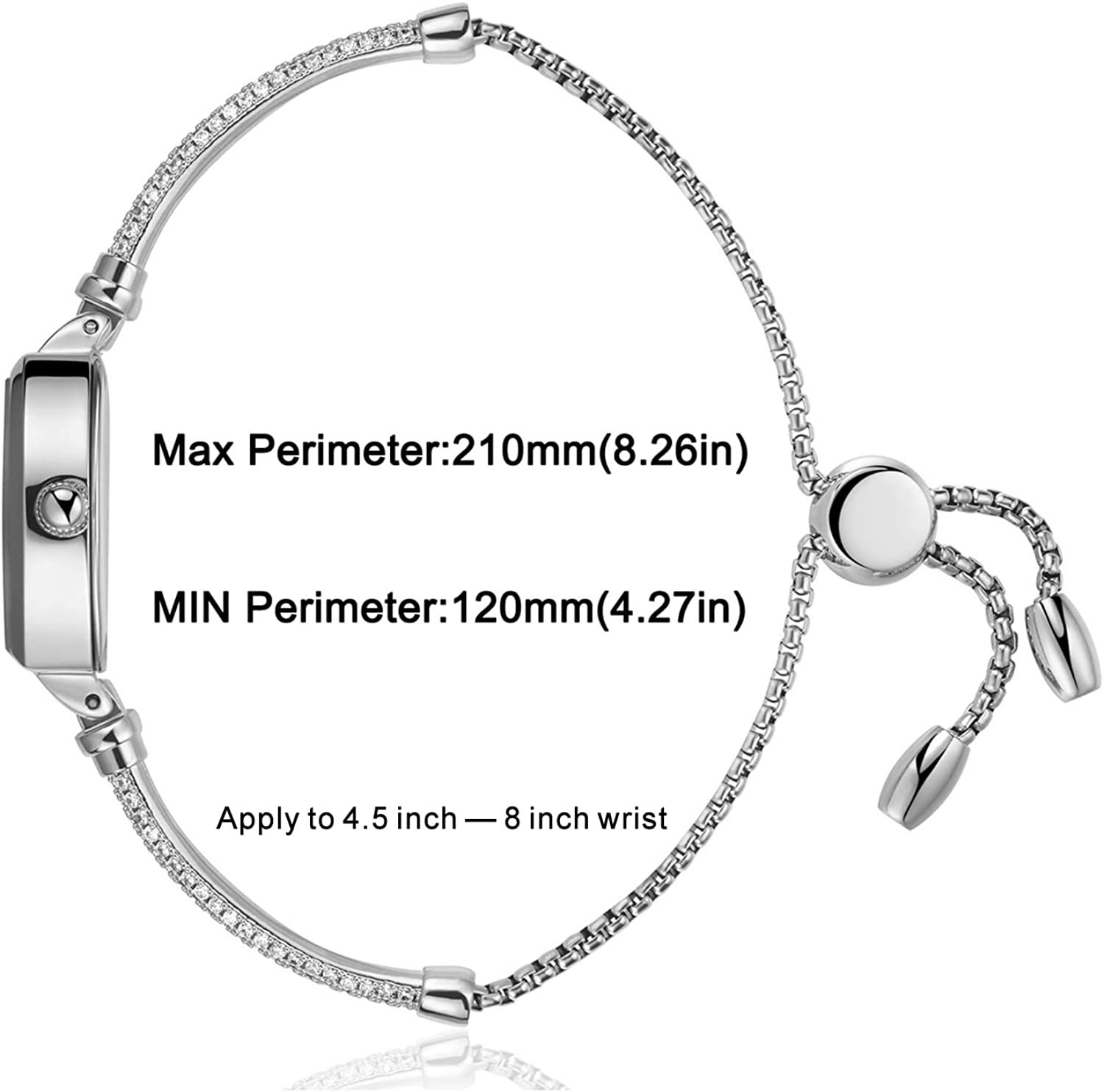 Petite Bracelet Watch for Women， Diamond Dress Analog Watch Waterproof - Image 3